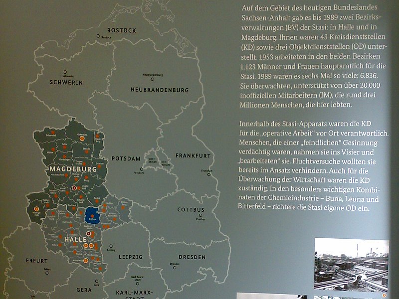 Schautafel „Die Stasi in Köthen“